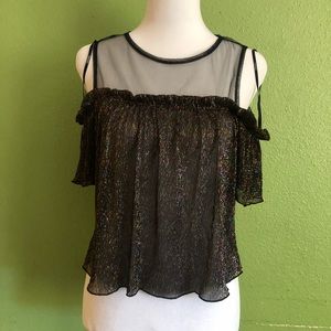 Forever 21 Cold Shoulder Blouse Size M